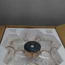 20" Low Profile Flush Mount Ceiling Fans with Memory Function,6 Speeds and 3 Color Lights,Dimmable Light,Ceiling Fan Light with APP and Remote Control for Bedroom,Living Room,Kitchen, Gold 