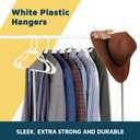 Plastic Clothes Hanger Set - 30 Pieces Versatile, Lightweight, Space-Saving, Non-Slip, Slim Designed, Dry and Wet Clothes Hanger Set - White