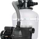 Choosmo 13" Sand Filter System with 6-Way Valve Pool Pump 2500GPH Easy to Use for Above Ground Pools