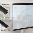 Aluminum Sliding Door Track Set for 1/4" Thick Panels Glass Cabinet Door Window Sliding Track, Size 36 x 0.79 inches (Black), 36in-1set