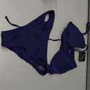 ZAFUL Women's Tie Back Padded High Cut Bralette Bikini Set Two Piece Swimsuit (Purple, S)