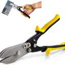 5-Blade Hand Crimper Sheet Metal Tools, Hvac Tool for 24-28 Gauge Duct Work Downspout and Stove Pipe, 10-1/2" Sheet Metal Crimper Gutter End Cap Duct Crimping Tool