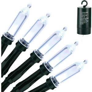 LYHOPE Battery Christmas Lights, 33ft 100 LED Christmas Lights Waterproof 8 Modes Battery Operated String Lights for Outdoor & Indoor, Xmas Tree, Wreaths, Holiday Decoration (Cool White) (1PC)