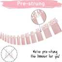 PartyHooman 1st Birthday Photo Banner for Baby from Newborn to 12 Months, 1st Birthday Decorations Girl Monthly Milestones Garland | 1 Year Old First Photo Banner Pre-strung with Frame (Rose Gold)