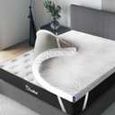 Ballad 3 Inch Memory Foam Mattress Topper Queen Size, High Density Cooling Pad with Premium Removable Cover, Pressure Relief Bed Topper, (CertiPUR-US & Oeko-Tex Certified)