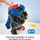 Fisher-Price Imaginext DC Super Friends, Batman Flight Mech with Lights, Sounds Motion & 3-inch Action Figure, 14.5-inch Toy Includes Launcher & Discs