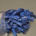 TARACANA 100 Pack Blue Glitter VIP Party Wristbands with Secure Locking Clip. Must Have Adjustable Sparkle VIP Wrist Bands for Events, Parties, Weddings and Festivals