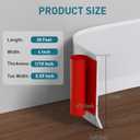 2 x Flexible Baseboard Molding Trim, 4 Inch x 20 Feet Vinyl Wall Base with 10% Wider Self-Adhesive Tape, Peel and Stick Cove Base, Rubber Wall Base Baseboard Trim for Garage, Living Room,Bathrooms, White