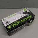 Black Vinyl Gloves, Food Grade Gloves Disposable Latex Free & Powder Free, Guantes for Cleaning Cooking Food Prep (200, Medium)