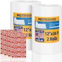 Metronic Bubble Cushioning Wrap 2 Pack 12 Inch x 72ft Total, Dense Bubble Packing Air Wrap Clear Bubble Packing Roll for Shipping and Moving Supplies, Perforated Every 12" (Made in USA)