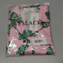 Veseacky Girls' Pattern Satin xms Pajamas Set Two Piece Silk Nightwear Button-Down Sleepwear for Girls (Green leaf,size 8) 140