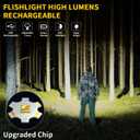 ZioeYiue Rechargeable Flashlights High Lumens, 7Mode Super Bright Flashlight Powerful, Adjustable Tactical Flash Light High Powered, LED Flashlights for Home Emergency Hunting Camping Essentials Gear
