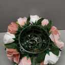 NUPTIO Large Flower Balls for Centerpieces - 10 Pcs 13.8in Diameter Dusty Rose & White Artificial Flower Ball Arrangement Bouquet Wedding Centerpieces for Tables - Fake Rose Flowers for Weddings Decor