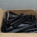 Blulu 3 Pack Wedding Sign Holder Adjustable Metal Wedding Sign Stand with 8 Leather Straps Floor Display Easel Stand for Welcome Seating Chart Ceremony Reception Decor(Black)