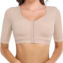 JOYSHAPER Upper Arm Shapers for Women Compression Sleeves Shapewear Crop Top Slimming Arm Slimmer Vest (Large, Beige-5)