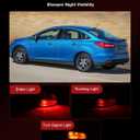 Tail Lights Assembly Compatible with Fo-rd Focus Sedan 2012 2013 2014, [Bulbs Included] Right/Passenger Side, Taillight Rear Lamp Assembly, Red Lens