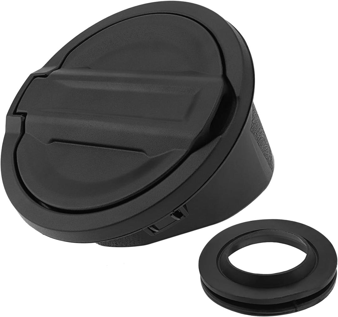 Aluminum Fuel Filler Door Locking Gas Tank Cap Cover Compatible with Jeep Wrangler 2018-2023 JL & Unlimited