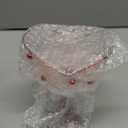 Acellegic 2 Pcs 12 oz Valentine's Day Heart Shaped Pink Martini Wine Glasses with Romantic Polka Dots Valentine's Day Gift Couple Glasses Heart Red Dotted Romantic Birthday Wedding Supplies