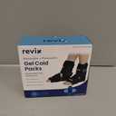 REVIX Ankle Ice Pack Wrap for Foot Discomfort Soothing, Reusable Gel Ice Packs with Cold Compression Therapy, Cold Wrap for Enhanced Comfort and Post-Workout Recovery, Black