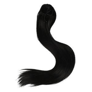 SAFIGLE Drawstring Ponytail Extension Long Hairpiece Reusable Heat Resistant Hair Extensions Easy Clip Design (Black)