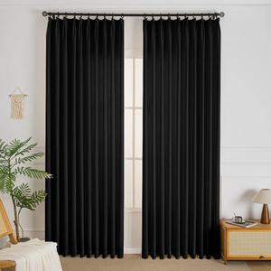 Total Blackout Luxury Rod Pocket and Back Tab Curtains  104,8"x"52"