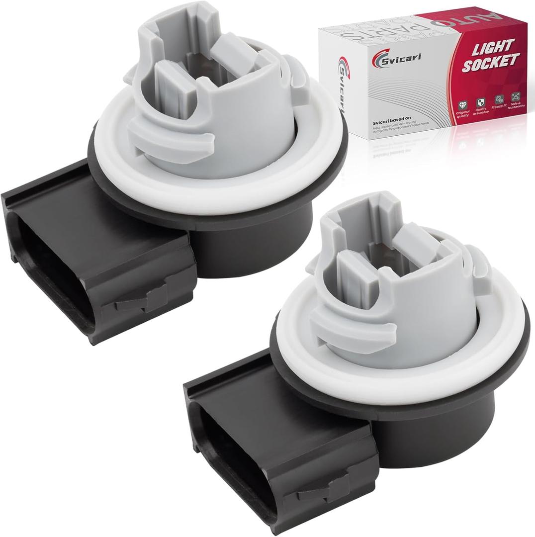 2Pcs Turn Signal Tail Light Socket Holder Compatible with F150 F250 F350 Super Duty Edge Escape,Rear Parking Brake Stop Connectors Plug Replace OE #2U5Z-13411-DA, 2U5Z13411DA