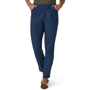 Chic Classic Collection Women's Stretch Elastic Waist Pull-On Legging Pant Mid Shade Denim 14 Petite