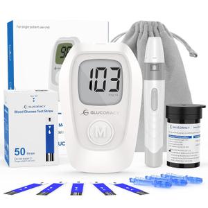 G-425 Blood Glucose Monitor Kit, Blood Sugar Test Kit with Lancing Device, 50 Test Strips and 50 Lancets, Glucose Meter for Home Use, Diabetes Home Testing Kit G-425 Blood Glucose Monitor Kit, Blood Sugar Test Kit with Lancing Device, 50 Test Strips and 50 Lancets, Glucose Meter for Home Use, Diabetes Home Testing Kit