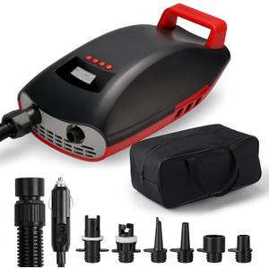 Swonder Seawolf Paddle Board Pump, 30% Faster 20 PSI SUP Electric Air Pump w/Dual Cylinder, Dual Stage & Active Cooling System, Supports 4 SUPs in a Row, 3 Colors Option