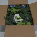 Lvydec 2 Pack Artificial Peony Flower Garland - 6ft Silk Peony Vine Willow Leaves Garland Blue and White Arch Flower Vine for Wedding Party Table Decoration (Blue)