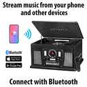 Victrola 8-in-1 Bluetooth Record Player & Multimedia Center, Built-in Stereo Speakers - Turntable, Wireless Music Streaming, Real Wood | Espresso