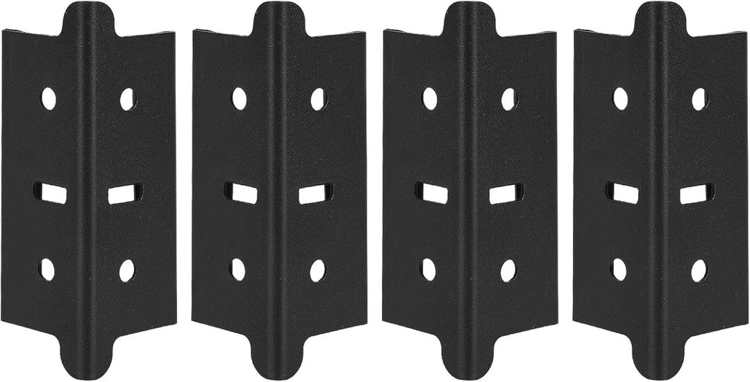 4 Pcs 1.25 In Post Coupling for Steel Shelving Post, Post Coupler, Post Connector for Steel Post Width is Less Than or Equal To 1.25 Inches, 3.95 x 1.35 x 1.35 In (Black)