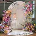 Wedding Arch Backdrop Stand Set of 2 (7.2FT, 6FT) Gold Wedding Balloon Arched Backdrop Stand Square Arch Frame for Birthday Party Bridal Baby Shower Ceremony Decoration