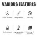 Welding Glue, Welding High-Strength Oily Glue, Universal Super, Instant Bonding, Strong Adhesion, 50g.4pcs