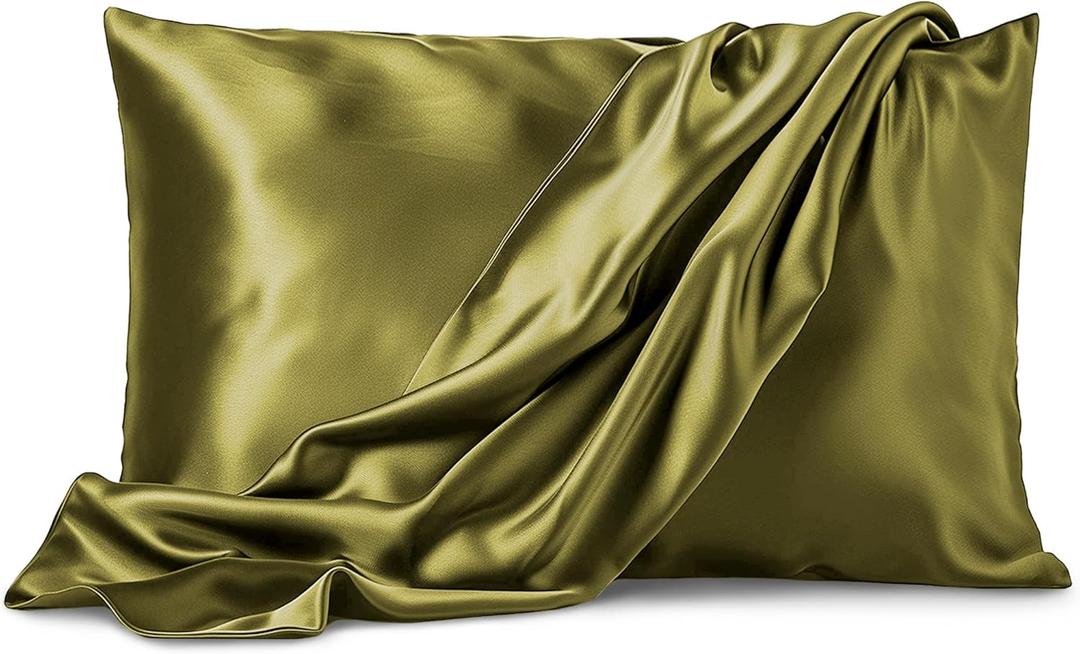 Satin Pillowcase 2 Pack - Queen Size (20"x30", Sage) - Silky Pillow Cases for Hair and Skin - Satin Pillow Covers with Envelope Closure - Extra Soft Premium Microfiber