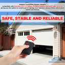 Kingdder 2 Pcs Garage Door Remote Compatible with Guardian 2211 l 2 Button Garage Door Remote Transmitter 303mhz/390mhz Black Gate Opener Transmitter with Keychain and Base