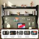Desk Shelf, 2-tier Desktop Organizer Desk Hutch Storage Rack with Hole Plate Multi-Functional Workstation Organizer Bookcase Computer Desk for Home Office Dorm Top of Desk ( 37.4" Lx9.9" Wx39" H)