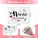 Oudain 60 Pcs Nurse Survival Kit Bag Nursing Makeup Bags Multi Purpose Cosmetic Pouches for Girls Women Travel Supplies, 7.87 x 5.91 Inches(White)