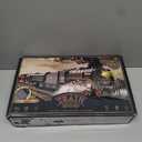 Christmas Electric Remote Control Train Set with Smoke, Lights, Sound, Locomotive Train Model with Track, Remote Carriage, USB Rechargeable, Gifts for Train Lovers (Black)