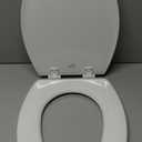 Bemis 1500EC Durable Wood Toilet Seat with Easy Clean Hinges, Made in USA, Elongated, White