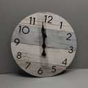 Wall Clock Silent Non-Ticking Wooden Clocks Battery Operated 8 Inch Small Country Retro Rustic and Beach Style Decorative for Kitchen, Home, Bathroom, Bedroom (Blue)