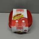 Rubbermaid TakeAlongs 2.9-Cup Square Food Storage Containers, 4-Pack, Chili Red