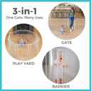 Toddleroo by North States - 3 In 1 Metal Superyard Baby Play Yard: 8 Panel Playpen, Gate, or Extra Wide Fence - Encloses Up to 19 Square Feet - 30 Inches Tall - Taupe