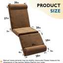 5-in-1 Recliner Egg Crate Foam Seat Cushion with 27'' High Back,Footrest and 2 Adjustable Half Moon Pillows, Non-Slip Recliner Pads with Velvet Cover for Elderly, Brown