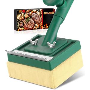 Grill Brush Bristle Free 22" Steam Cleaner, Safe for Cast Iron/Steel, BBQ Gifts for Men Dad