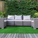 Garland Rug Artificial Grass 5 Ft. X 7 Ft. Large Indoor/Outdoor Area Rug Green -Lush Green, Durable, and Low-Maintenance for Patios, Lawns, and More