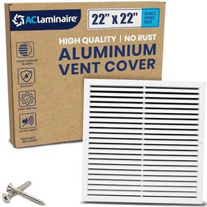 22x22 Inch (Duct Opening) Air Return Vent Cover Decorative – Premium Aluminum AC Vent Cover for Ceiling & Wall, Rustproof Grille, Ideal for Home HVAC Grille, Durable & Easy to Install by ACLAMINAIRE