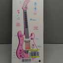 M SANMERSEN Kids Guitar for Girl Music Toy Electric Pink Guitars with Strap for Kid Toddler Musical Instrument Toys for 3 4 5 Year Old Girls Gifts