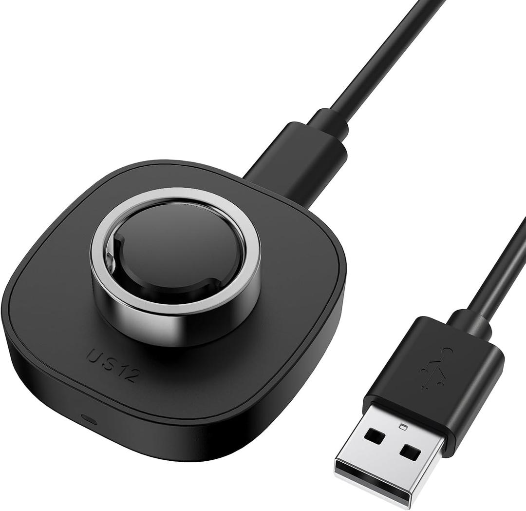 Charger Compatible with Ou-ra Ring Gen3 Size 12 - Fast Charging Dock for Gen 3 Horizon & Heritage Smart Ring, Replacement Charging Base with USB-C Cable, Portable Travel Charger