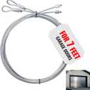 2PCS Garage Door Cables for 7 ft Door  8.5 Ft Heavy Duty Wire Replacement for Torsion Spring Systems, Rust Resistant Garage Door Repair Kit